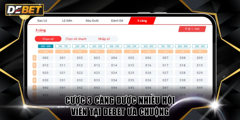 Xổ Số Miền Trung DEBET - Bí Kíp Soi Cầu Trong Mọi Kỳ Quay 3 Hình thức cược 3 càng được nhiều hội viên tại DEBET ưa chuộng
