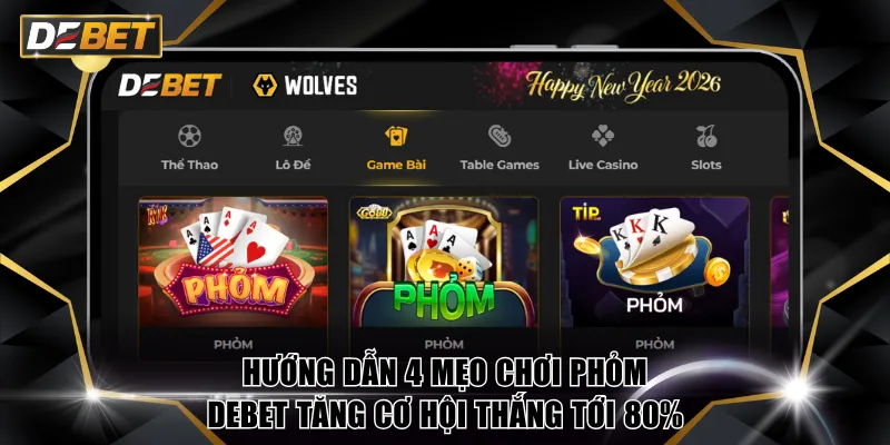 Hướng Dẫn 4 Mẹo Chơi Phỏm DEBET Tăng Cơ Hội Thắng Tới 80% 1 Chơi Phỏm