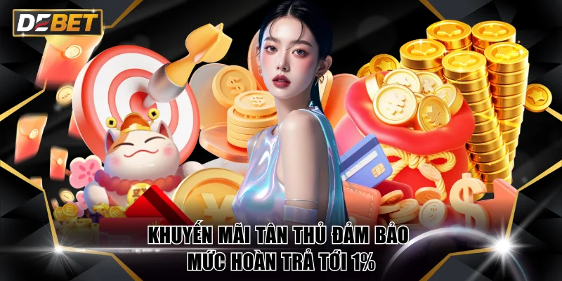 Khuyến Mãi Tân Thủ Tại DEBET Đăng Ký Là Có Tiền Chơi Ngay 3 Khuyến mãi tân thủ đảm bảo mức hoàn trả tới 1%