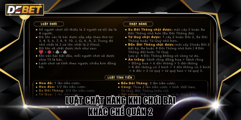 Tiến Lên Trực Tuyến - Game Bài Đắt Khách Mọi Thời Đại 3 Luật chặt hàng khi chơi bài khắc chế quân 2