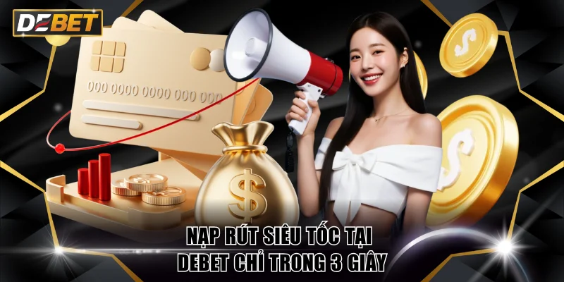 DEBET 🏆 Nhà Cái Thể Thao Uy Tín #1 Châu Á Năm 2026 17 Nạp rút siêu tốc tại DEBET chỉ trong 3 giây