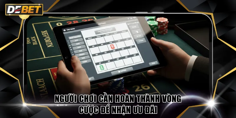 Khuyến Mãi Nạp Đầu - Ưu Đãi Giao Dịch Tăng Vốn Tại DEBET 4 Người chơi cần hoàn thành vòng cược để nhận ưu đãi