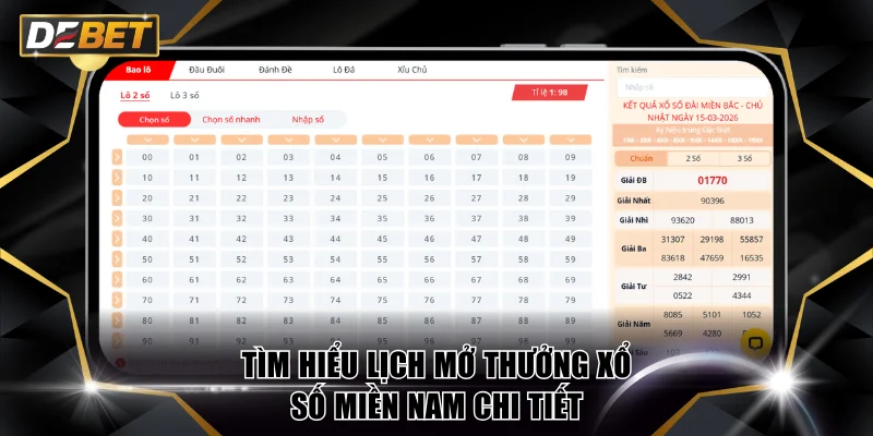 Xổ Số Miền Nam DEBET - Thử Vận May Kiếm Ngay Lời Khủng 3 Tìm hiểu lịch mở thưởng xổ số miền Nam chi tiết