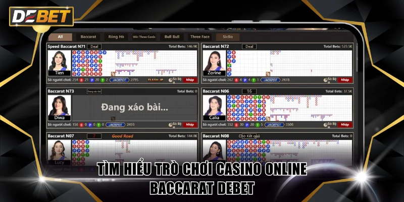 Web Live Casino DEBET - Chơi Game 24/24 Cùng Dealer Sexy 3 Tìm hiểu trò chơi casino online Baccarat DEBET